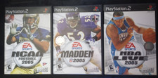 NCAA Football, Madden & NBA Live 2005 (Sony PlayStation 2, 2004) ***TESTED***