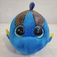 Ty Beanie Boo Aqua the Blue Fish Plushy 11" 2017 Retired