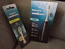 Philips Sonicare 2100 Brosse à dents électrique, 2 intensités + 4 brossettes