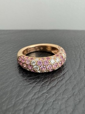 CARTIER Étincelle de CARTIER 18k Rose Gold Diamond Pink Sapphire Mini Star Ring