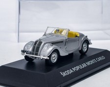 Skoda Popular Monte Carlo (1936) silber + Plexiglasbox DeA 1:43