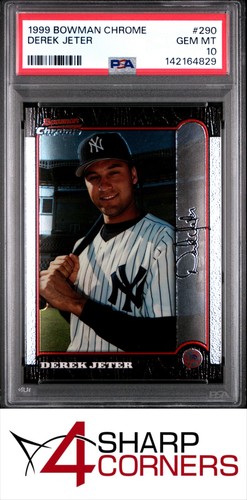 1999 BOWMAN CHROME #290 DEREK JETER YANKEES HOF PSA 10