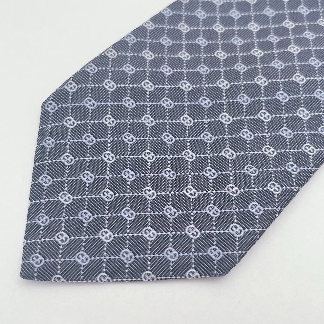 GUCCI Tie Silk GG Pattern Interlocking Logogram A… - image 5