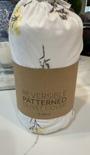 NIB-Reversible Patterned Duvet Cover Full/queen 2 Shams FREE SHIPPING