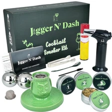Cocktail Smoker Kit with Torch, Tiki Top Whiskey Smoker, Bourbon Gifts for Me...