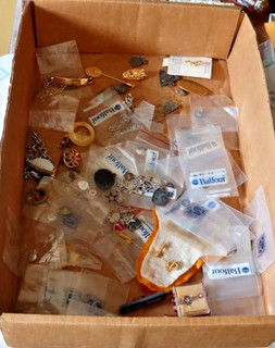 LOT Vintage Sorority Pins Beta Sigma Phi Charm Bracelet Pinback Stick Pins Jesus