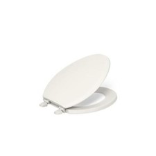 KOHLER 4694-96 Ridgewood Toilet Seat, Compression Elongated Biscuit Elongated
