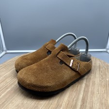 Birkenstock Boston Soft Footbed Suede Clogs Mink Unisex Shoes Women s 6