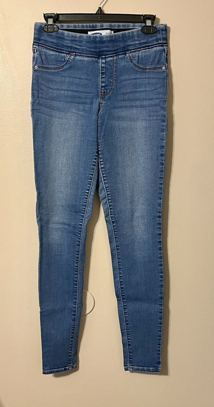 Womens Denim Jegging Jean Pants Old Navy 4 Long Rockstar Woodland- EUC