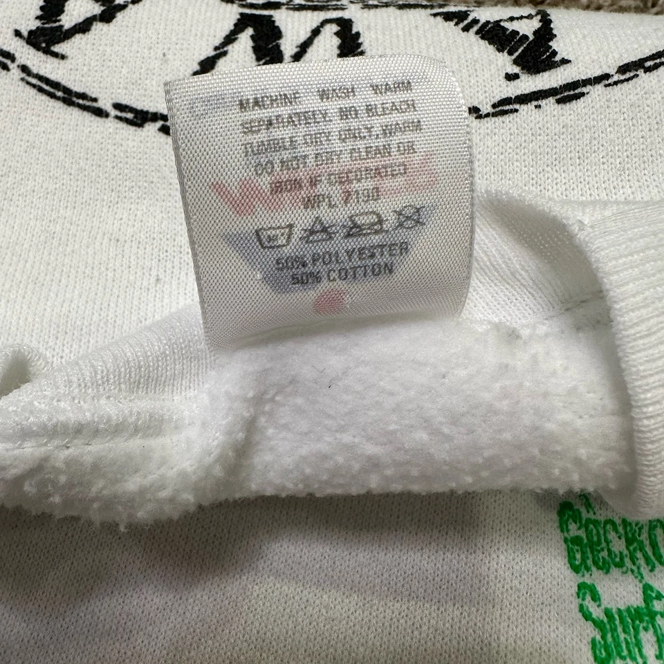 Vintage 80s Hawaii Gecko Sweater Sweatshirt M Beach Boxy Surf wear - Image 4 of 4