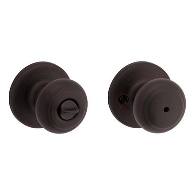 Kwikset Cove Venetian Bronze Privacy Door Knob with Lock, Microban Technology