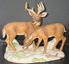 1996 Home Interior "Season of Tranquility" Masterpiece Porcelain Buck Deer