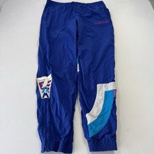 Adidas Vintage Retro Team Windbreaker Track Running Pants Lined Blue Men  s Sz M