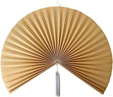 Fan Wall Decor, Japanese Giant Fan, Large Bamboo Fan Wall Art For Boho Hanging