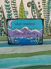 Led Zeppelin Thank You song Lyric Painting on 7 x 5" wood panel, Seventies Music