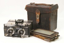 F97829 Gaumont Stereispido Metallic Model B Stereo/Panoramic Camera READ 