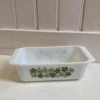 Vintage Spring Crazy Daisy Pyrex - Opaque Glass Loaf Pan #913