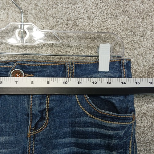 Ariya Jeans Jeans Girls 3/4 Blue Distressed Stretch Slim Straight Youth Denim - Picture 4 of 10