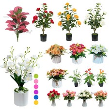 Image of Artificial Flower Silk Fake Flower Fake Plant Home In/Outdoor Decor Resistant UK