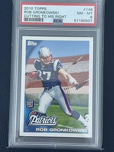 Topps Rob Gronkowski 2010 novato #148 PSA 8