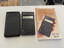 Vintage Hewlett Packard HP 10B Business Calculator W/ Protective Case  Manual