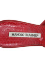 Manolo Blahnik Womens Leather Bow Tie Mule Heels Red Size 6 — photo 6