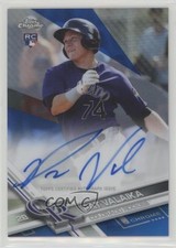 2017 Topps Chrome Rookie Auto Blue Refractor /150 Pat Valaika #RA-PV Auto fm0