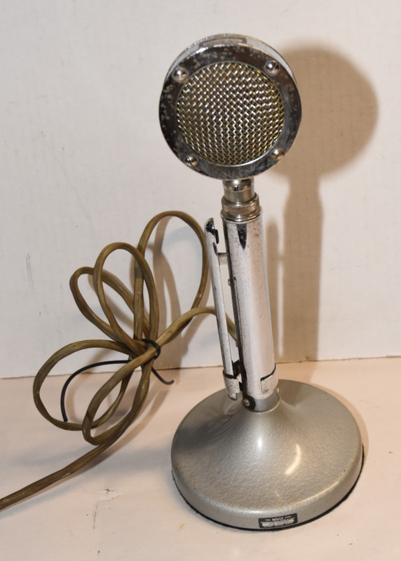 VTG Astatic Model D-104 Lollipop Microphone w/  UG8 Stand - Working HAM SW RADIO