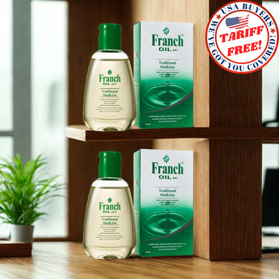 2 x Franch Öl Flaschen Traditionelle Medizin 120ml Verbrennungen Wunden Mücke...
