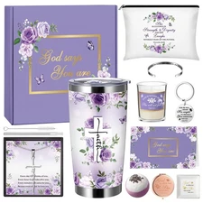 Remuuly Christian Gifts for Women Faith God Says You Are Gifts Set ... Fast Ship