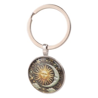 Elegant Celestials Keychain Sun God Moon Star Design For Various Purposes