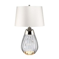 Tischlampe Schreibtischlampe Nachttischlampe Metall Glas Led-Deko H 60,5 Cm