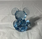 Fenton Style Blue Art Glass Koala Bear Figurine 2.5” Hand Blown Glass Animal