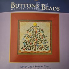 Mill Hill Feather Tree Counted Cross Stitch Kit Christmas Buttons  Beads 2024