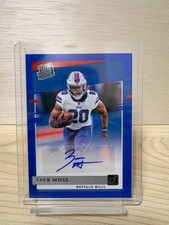 Rare Autographed Zack Moss Rookie Card NFL. rookie card picture