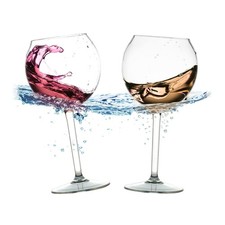 Floating Wine Glasses for Pool 18 Oz Set of 2 - Pool Wine Glasses That Float