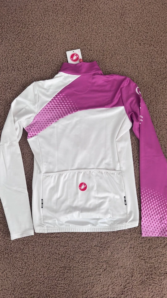 Jersey de ciclismo Castelli para mujer Donna Thermoflex púrpura blanco talla M Foto 4 de 4