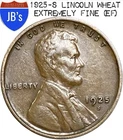 1925-S Lincoln Wheat Cent Penny 1c - EXTREMELY FINE (EF)