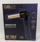 Hot Tools CurlBar 1” Curling Iron with 24K Gold Barrel - Ergonomic Design (1181)