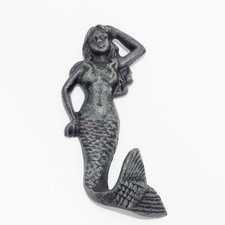 Cast Iron Mermaid Hook Wall Hanger Decor Beach Nautical Towel Holder Decor