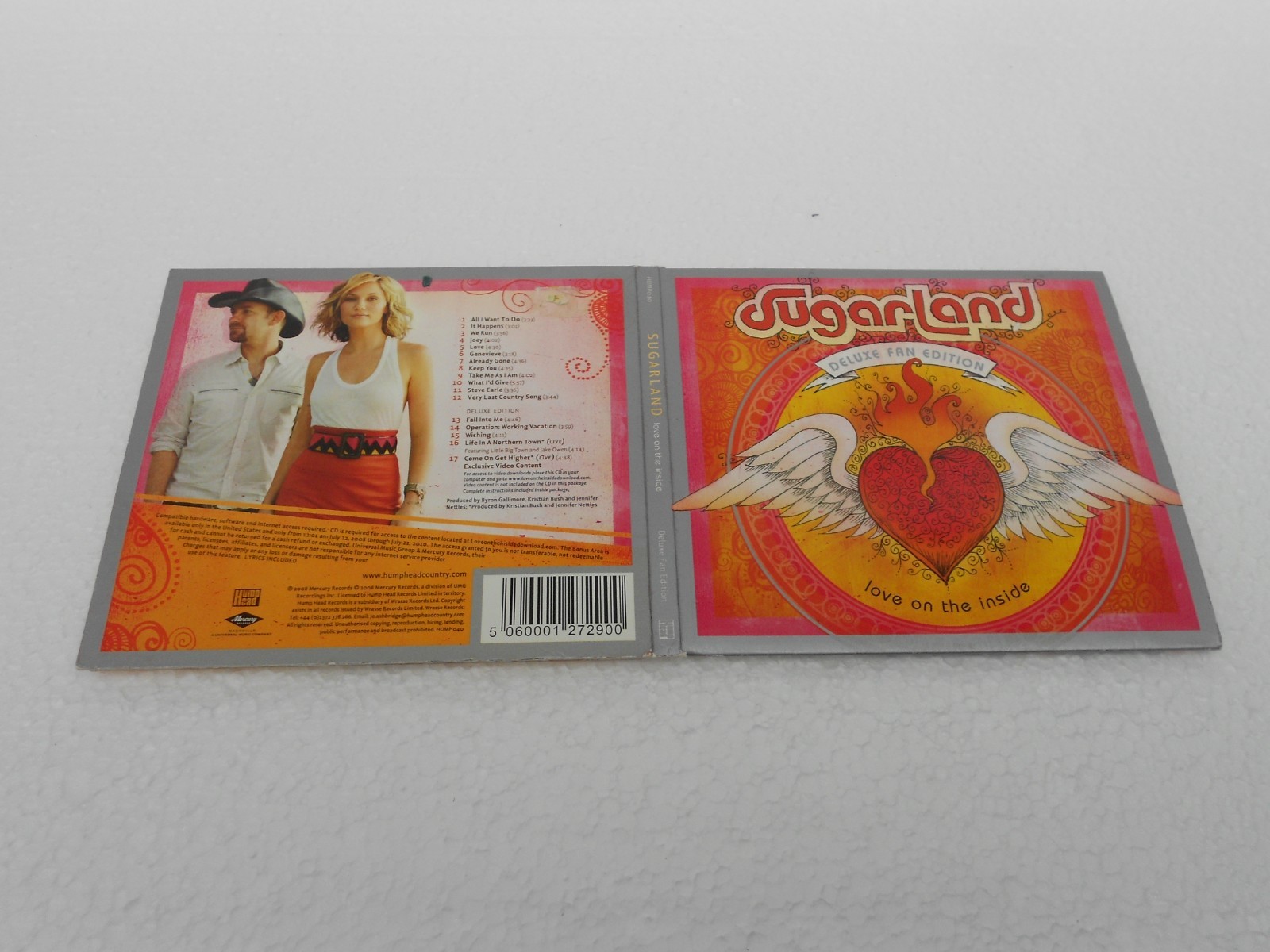 Sugarland - Love on the Inside (2008) cd with booklet in good condition