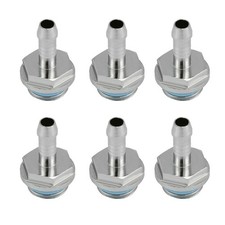 New 6 Pcs Barb Fittings Connector Replacement Parts For Water Tank Cooling