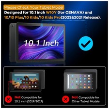 2-Pack Tempered Glass Screen Protector for 10.1" Tablet