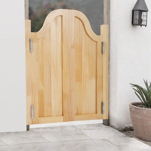 Puerta de madera maciza oscilante de 2 puertas puerta de madera maciza 180° para entrada a tienda EE. UU.