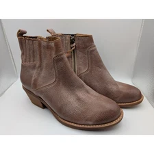 Sofft Aisley Women’s Brown Leather Floral Ankle Boots Size 6 Super Cute & Comfy￼