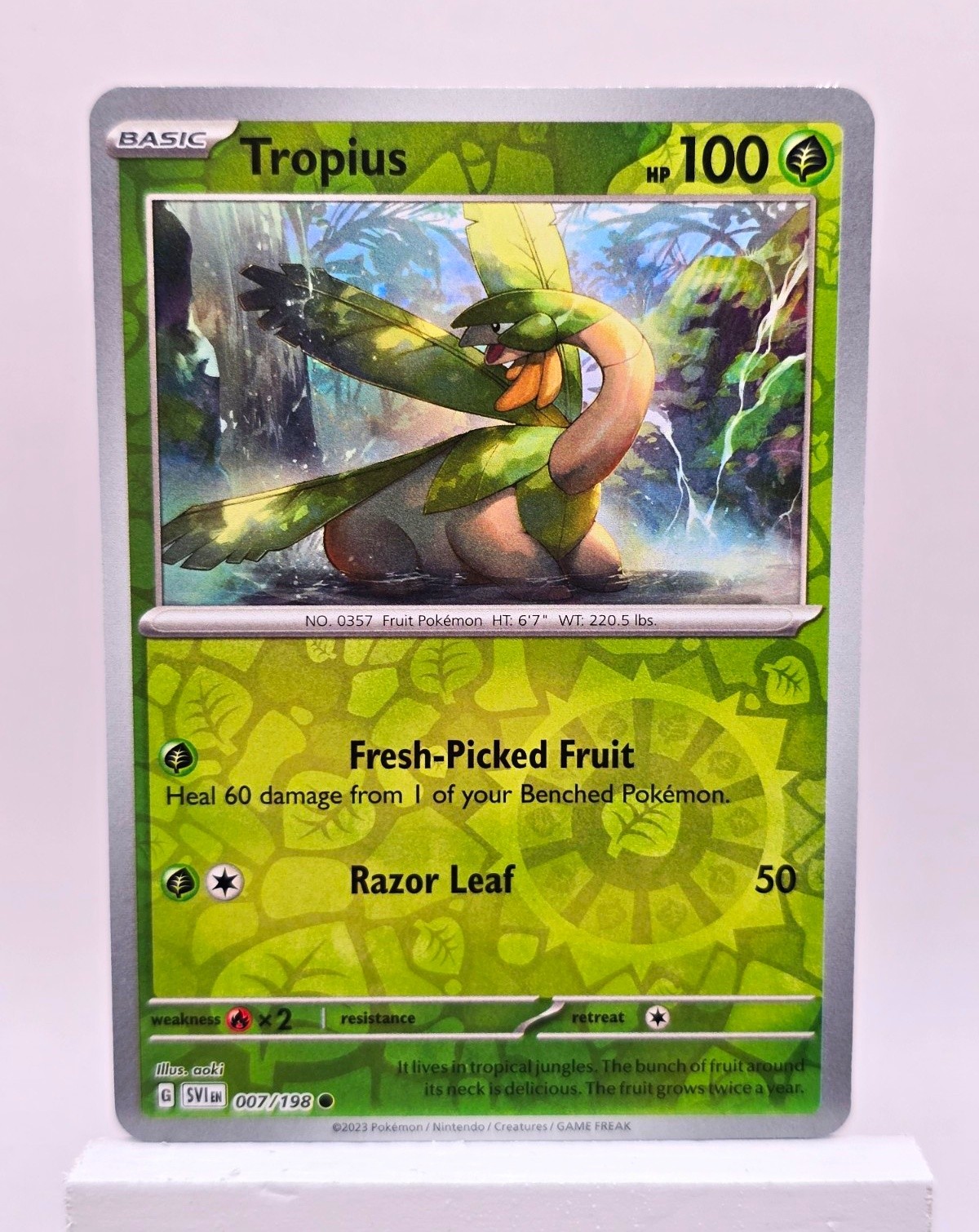 Nintendo Tropius SV01 Scarlet & Violet 007/198 Reverse Holo Pokémon TCG Eng