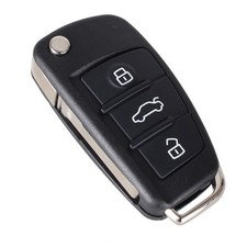 3 Button Remote Flip Blade Key Case Shell for Audi A3 A4 A6 A8 TT Quattro Q7 S6