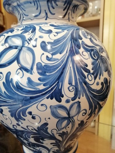 Vaso In Ceramica Di Caltagirone Dipinto A Mano - Foto 4 di 13