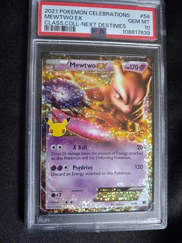 Pokemon 2021 Celebrations Classic Collection Mewtwo EX 54/99 Holo PSA 10