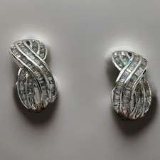 10KT White Gold Approx 1/2 CTW Diamond Earrings NWT tag value 1,229